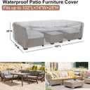 Patio Furniture Covers, Heavy Duty Outdoor Furniture Cover Waterproof, Sectional Sofa Set Covers Table and Chair Set Cover, 102"L74"W28"H