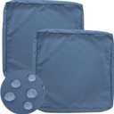 GUEGLSA Replacement Outdoor Cushion Covers 22x20x4,Waterproof Patio Seat Cushion Slipcovers, Chair Cushion Slip Cover, Set of 2, Blue