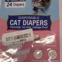 Pet Soft Disposable Cat Diapers for Female & Male Cats, Puppy Doggie Diapers for Female Dogs with Adjustable Foam Tail Hole, 24pcs XSmall