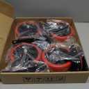 5 Inch Caster Wheels with Brake, Casters Set of 4 Heavy Duty 2000LBS, Safety Dual Locking Industrial Casters, Polyurethane Foam No Noise Wheels for Cart, Workbench(Two Hardware Kits Provided)