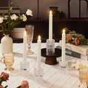 Simplelight White Flameless Taper Candles with Remote - Battery Operated Candles, LED Candlesticks, LED Taper Candle Battery Operated H:9.5 Inch (White)