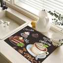 HOMETITUTE Coffee Chocolate Cake Stove Cover 28x20 Heat Resistant Mat