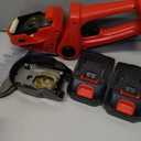 24V Cordless Grass Shears, 2200RPM 2-in-1 Handheld Electric Grass Cutter/Shrubbery Trimmers, Mini Shrub Trimmer Battery Operated Hedge Trimmer with 2Pcs 2.0Ah Batteries and Charger Included