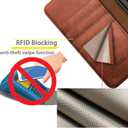 DuckSky for iPhone X/XS Genuine Leather Wallet case RFID Blocking4 Credit Card HolderReal Leather Flip Folio Book Phone case Protective Cover Women Men for Apple XS case Light Brown