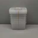 Readsky 5 L Clear Plastic Latch Box with Lids and Handle, 6 Packs