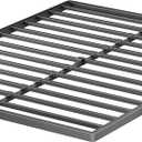 2 Inch King Metal Box Spring with Round Corners - 3000 lbs Capacity, Low Profile Bed Slat Replacement Bunkie Board with Steel Slats, Noise-Free, Easy Assemble, Black