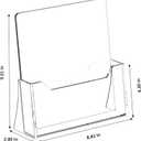 Acrylic Brochure Holder 8.5 x 11 inch 6 Pack, Flyer Holders Display Stand