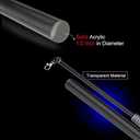 2 Pack 36 Inch Universal Drapery Pull Rod Invisible Clear Curtain Wand for Easier Opening and Back (Acrylic, 36")