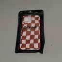 for iPhone 16 Pro Max Case 6.9 Inch, Trendy Checkered Aesthetic Cute Girly Design for Women & Girls, Checkerboard Pattern Phone Case, Slim Fit Silicone Protective Cover, Red and White