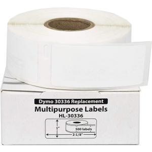 HOUSELABELS Compatible DYMO 30336 Multipurpose Labels (1" x 2-1/8") Compatible with Rollo, Some DYMO LW Printers, 12 Rolls /6000 Labels HOUSELABELS Compatible DYMO 30336 Multipurpose Labels (1" x 2-1/8") Compatible with Rollo, Some DYMO LW Printers, 12 Rolls /6000 Labels