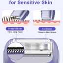Electric Razors for Women, Waterproof Wet Dry Mini Electric Shaver for Women - Cordless Rechargeable Foil Shaver for Hair Removal, Legs, Face, Body, Bikini,Sensitive Skin, Teens (Purple)