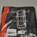 Comily Plus+ 4pcs/Set 210D Polyester Spare Tire Covers Storage Tote Bags with Handle Fit for 13"-15" Tyres in Diameter-Black/Red