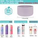 HEYSKAY 2pcs Protective Flask Silicone Boot for 32-40oz Wide Mouth Hydro Flask Water Bottle Accessories, Compatible With Yeti and Other Brand Stainless Steel Bottles with 3.56inch Bottom Diameter