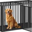 Steel Tube Heavy Anti-Bite Large Dog Crate with Mat Base, 48" L x 28" H Dog Crates for Medium Large Dogs, Big Dog Cage, Dog Kennel, Puppy Dog Playpen with Top, Pet Cage, Indoor, Black2