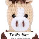 JoycuFF Mom Birthday Gifts, Easter Basket Stuffers Mini Handmade Crochet Horse Gift for Mama from Daughter Son, Emotional Support Horse Gift for Mother, for Mom