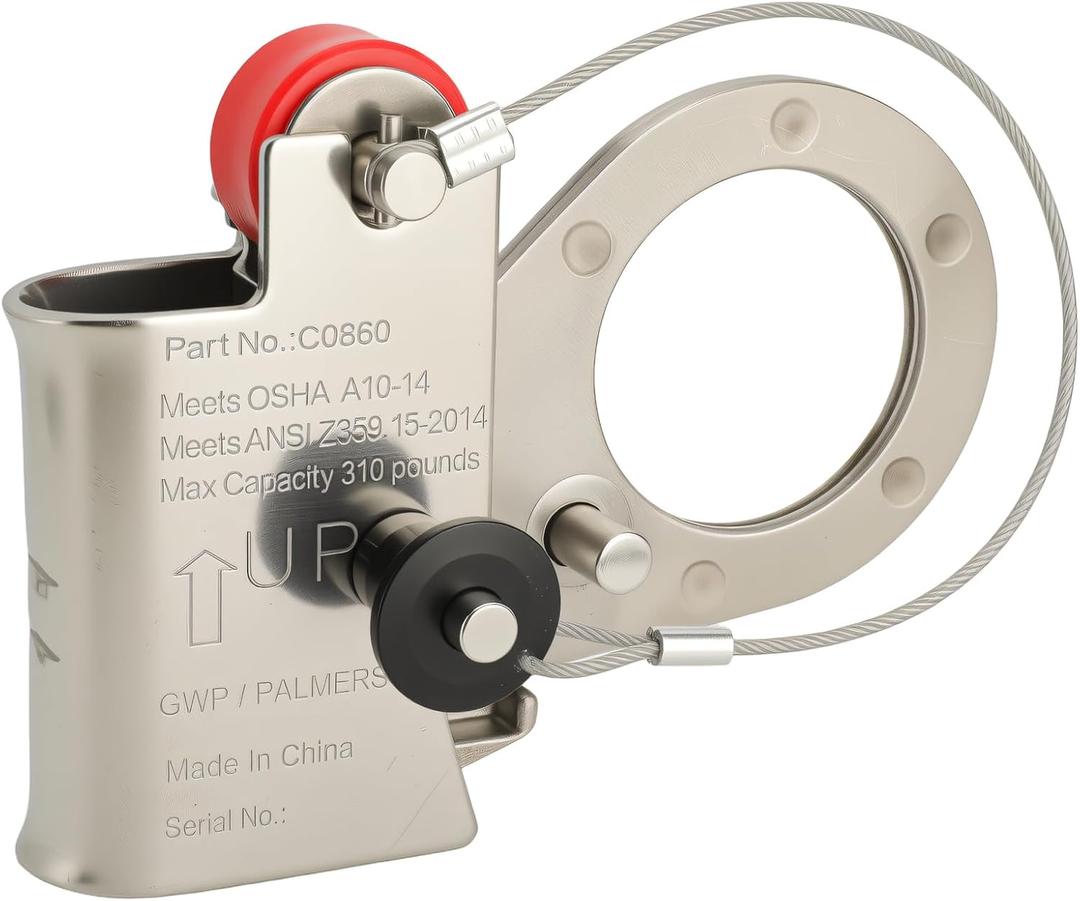 Stainless Steel Rope Grab for 5/8"- 3/4" Rope, Lightweight Security Gear for Rescue Mountaineering Rock Climbing High-Altitude Operations