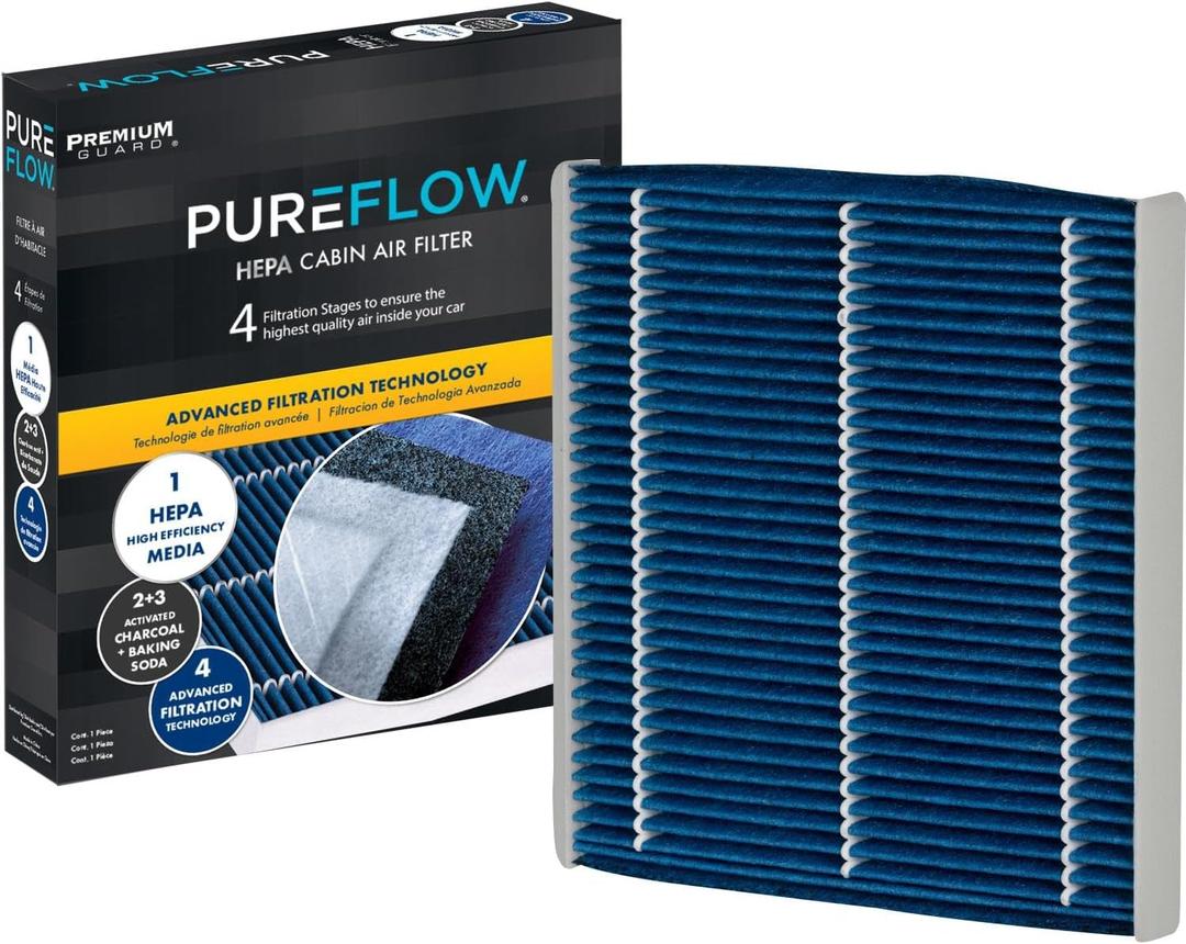 PureFlow HEPA Cabin Air Filter PC5516HX | Fits 2001-2009 Toyota Prius, 2003-2009 4Runner, 2004-2006 Sienna, 2007-2014 FJ Cruiser, 2005-2009 Subaru Outback, 2004-2012 Mitsubishi Galant