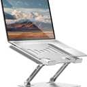 Laptop Stand for Desk Adjustable Height Portable Laptop Riser Aluminum Laptop Stand for Desk Foldable with Ergonomic 10-17" Silver