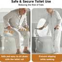 Toilet Safety Rails for Seniors, Super Heavy Duty Handicap Toilet Rails with Foldable Handles, Toilet Safety Frame Rails with Arms for Disabled Pregnant, Toilet Assistance for Elderly