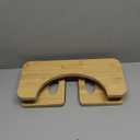 Beinilai Foldable Toilet Stool,7 Inches Poop Stool for Bathroom,Bamboo Toilet Stool Squat Adult,Potty Stool with Anti-Slip Strip (Yellow)