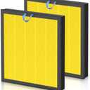 Vital 100S Pet Care Replacement Filter for LEVOIT Vital 100S-P Air Purifier, HEPA and High-Efficiency Activated Carbon Filter for Smoke, Odor, Pollen, Vital 100S-RF-PA, LRF-V102-YUS, Yellow