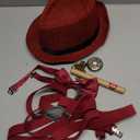 1920s Men Costume Fancy Dress Accessories Set Cosplay Retro Women Gangster Costume Hat Tie Tie Clips Pocket Watch Fancy