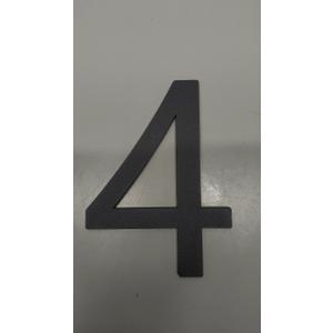 6 Inch Floating House Numbers and Metal Letters for Outdoor Signs, House Numbers for Outside, Aluminum Address Letters and Numbers for Door, Mailbox, Garden, Perfect for Home or Office (Number 4)