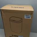 BestOffice | 13 Gallon Plastic Trash Can with Lid | Dark Black | Automatic Touchless Garbage Can | Odor Control | Modern Oval Design | Easy to Clean | Fits Any Kitchen, Bathroom, Office or Home