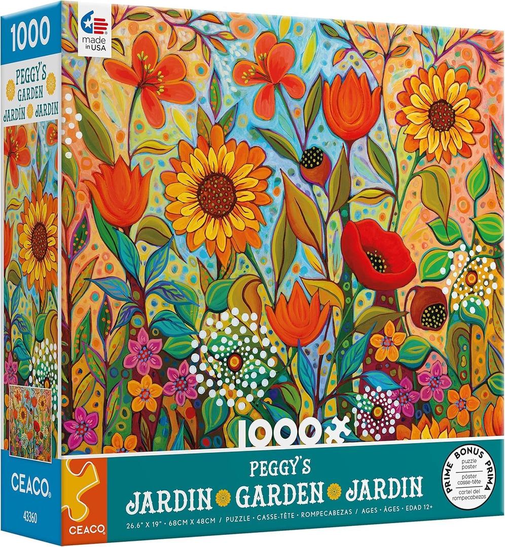 Ceaco - Peggy's Garden - Joy in The Morning - 1000 Piece Jigsaw Puzzle