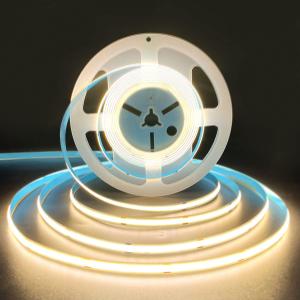 HAMRVL COB LED Strip Lights Warm White 3000K,DC12V 16.4ft/5M 320leds/M CRI90 Bright Flexible LED Tape 8mm, for Indoor Home CabinetBedroom,Kitchen,Stage,Backlight DIY Lighting(Without Power Supply)