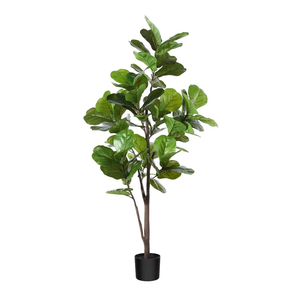 CROSOFMI Artificial Fiddle Leaf Fig Tree 62 Inch Fake Ficus Lyrata Plant with 68 Leaves Faux Plants in Pot for Indoor Outdoor House Home Office Garden Modern Decoration Perfect Housewarming Gift