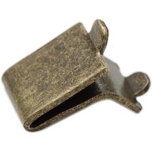 Adjustable Steel Pilaster Shelf Clip Support, Shelving Bracket Clips for Metal and Wood Shelves (14, Bronze)