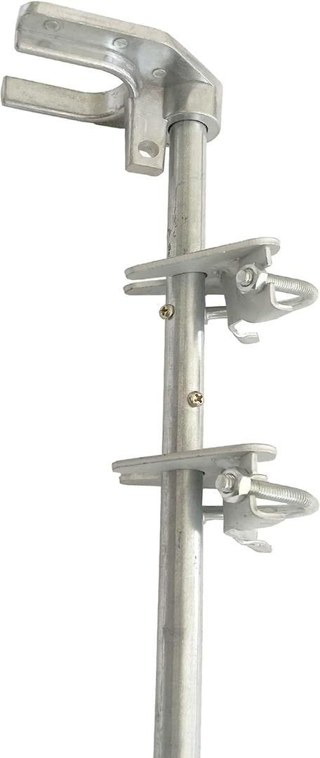 HITTITE 36" Chain Link Drop Rod for Double Gate, Pull Style Chain Link Fence Gate Latch for 1-3/8" Frame, Heavy Duty Drop Bolt Ground Latch for Metal Gates