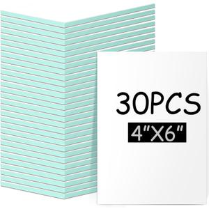 Frienda 30 Pack 4"x6" Rubber Stamp Carving Blocks Bulk Rubber Carving Linoleum Blocks for Printmaking Printing DIY Craft Project Supplies Soft Stamp for Beginners and Professional (White Green)