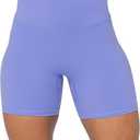 Sunzel No Front Seam High Waist Gym Shorts for Women, Squat Proof Biker Shorts with Tummy Control for Yoga Workout Running, M, Purple