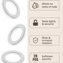 2 x 20pcs Oil Drain Plug Gasket Washer Crush Seal,Car Accessories Oil Plug Gasket,Engine Oil Plug Crush Washers,Aluminum Crush Washer for Oil Change,Car Sealing Gaskets Rings,Replace#94109-14000