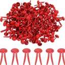 PATIKIL 1000 PCS Paper Brass Fasteners Split Pins Pastel Mini Metal Brads Round Head Plated Fastener for Craft Art Scrapbooking DIY Supplies, Red, 5 x 9 mm