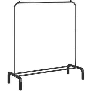 Clothes Rack Metal Clothing Rack with Bottom Shelf Garment Rack for Hanging Clothes Shirts Jeans and Coats Black