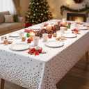 hapray 201PCS Disposable Paper Plates Rose Gold Party Supplies, Polka Dots Birthday and Baptism Decorations, include Cups, Napkins, Plastic Tablecloth, for Baby Shower, Mother's Day
