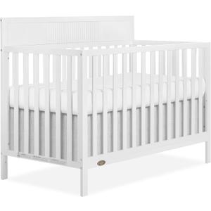 Dream On Me Ivy 5-in-1 Convertible Full-Size Baby Crib in White, GreenGuard Gold & JPMA Certified, 3 Mattress Heights, Converts to Toddler, Day & Full-Size Bed, Safe & Stylish Nursery, 54.5"L x 29.3"W x 42.3"H