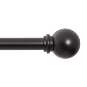Kenney Chelsea Ball End Window Curtain Rod - Adjustable for Windows 48 to 86 Inches, Extendable Set, Black SET OF 10