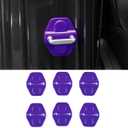 Voodonala for JL Door Lock Cover Buckle Decor Trim for 2018-2021 Jeep Wrangler JL JLU, for Jeep Gladiator JT 2020 2021, ABS Exterior Accessories, 6PACPurple