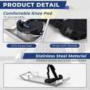 Concrete Knee Boards,28x 8 Stainless Steel Concrete Knee Boards Slider,Board Straps for Concrete Finishing,Moving Sliders for Concrete Work (Gray)