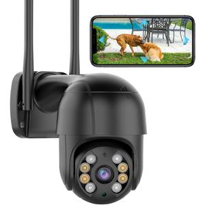 ICSEE WIFI Camera Security 4K 8MP Wireless PTZ Waterproof Human Detection Auto Tracking CCTV With Network Port, Alexa Supported (Single Lens 8MP)