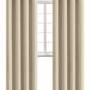 BGment Room Darkening Curtains 108 Inches Long - Grommet Thermal Insulated Drapes Window Treatment Curtains for Bedroom, 2 Panels, 52 x 108 Inch, Beige