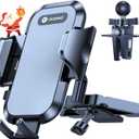 VICSEED Military-Grade Sturdy Car Phone Holder Mount, Upgraded Anti Shake Metal CD Slot & Air Vent Thick Case Friendly Phone Mount for Car Fit for iPhone 16 15 14 Samsung All Phones (Black)