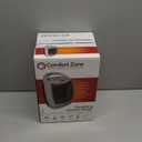 Comfort Zone Oscillating Indoor Space Heater, Portable, Ceramic, Electric, Energy-Efficient, Adjustable Thermostat, Tip-Over Switch, Overheat Protection, Ideal for Home, Bedroom, Office, 1500W, CZ449E (Gray)