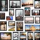 Magnetic Photo Picture Frame, Photo Collage for Refrigerator, Holds 4X6 inches, 3.5X5 inches, 3X4.5 inches, 2.5X3.5 inches, and a Free Combination Dimensions, 15 Pack, Black