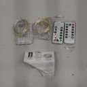 BXROIU 2 x Fairy Lights Battery Operated,Silver Wire Chains 8 Mode 16Ft/5Meter 50 LEDs Timer String Lights with Remote Control for Bedroom Christmas Party Wedding Decoration(Warm White)