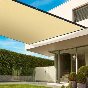 Pergola Shade Cover 6'X8' Outdoor Sun Shade Cloth with Grommets Shade for Patio, Carport, Backyard (Sand Color)